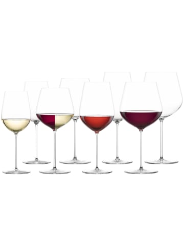 8-tlg. Rotwein- und Weißweingläserset VUELO in Transparent
