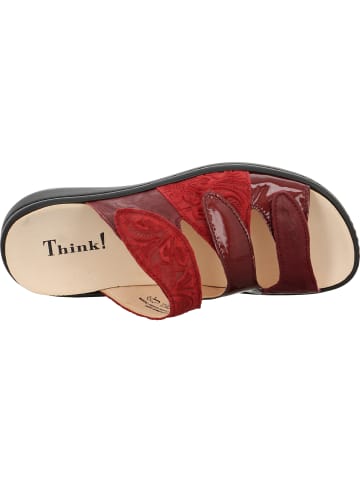 Think! Tieffußbett Pantolette CAMILLA DAMEN in Rosso/Kombi