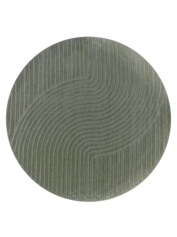 KADIMA DESIGN Teppich Kurzflor Struktur Wohnzimmer in Grün