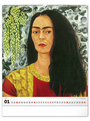 NOTIQUE Wandkalender 2027 in Frida Kahlo - 48 x 56 cm