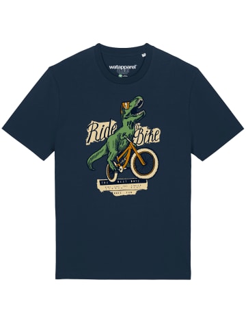 wat? Apparel T-Shirt T-Rex Fahrrad in Dunkelblau