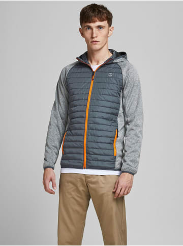Jack & Jones Softshell Stepp Jacke mit Kapuze JJEMULTI in Grau-2