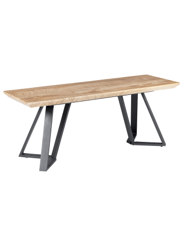 Beliani Bettbank UPTON in Braun/Schwarz - (W) 40 x (H) 48 x (L) 120 cm