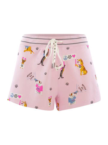 P.J. Salvage Pyjamashorts Woof for Love in Rosa