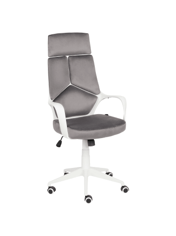 Beliani Bürostuhl DELIGHT in Grau/Weiß - (W) 64 x (H) 116 x (L) 64 cm