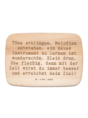 Mr. & Mrs. Panda Frühstücksbrettchen Holz Spruch Ein neues Musik... in Transparent