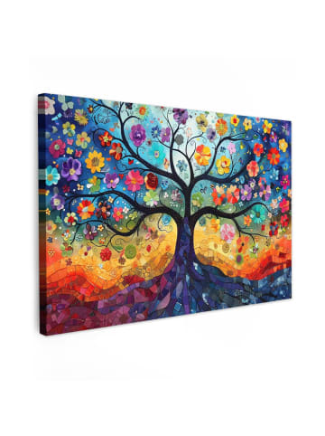 MuchoWow Leinwand bilder Blumenbaum