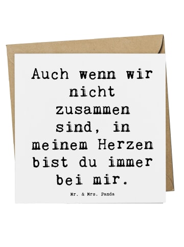 Mr. & Mrs. Panda Deluxe Karte Spruch Trennung von den Eltern mit... in Weiß
