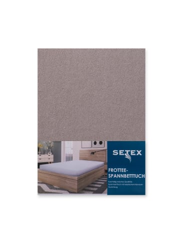 Setex Setex Frottee-Spannbettlaken in taupe