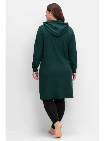 sheego Sweatkleid in tiefgrün