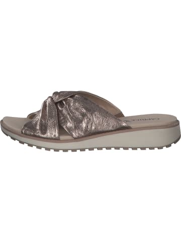 Caprice Plateau-Pantoletten in TAUPE METALLIC