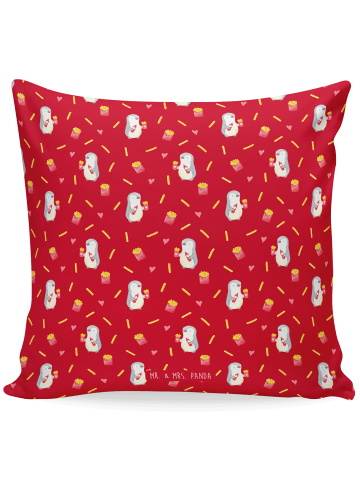 Mr. & Mrs. Panda Dekokissen Sofa Pinguin Pommes ohne Spruch in Gelb Pastell