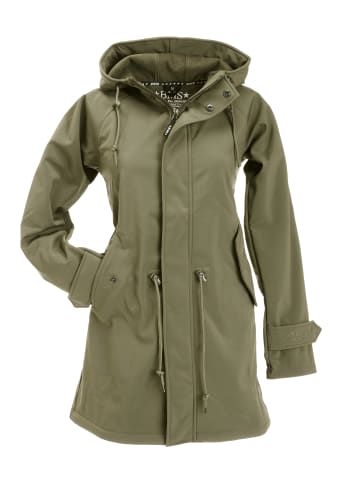 BMS Kurzmantel aus Softshell für Frauen in khaki oliv