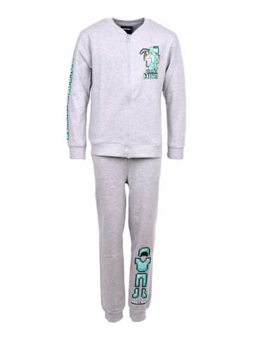 Minecraft 2tlg.Outfit Sweatjacke & Hose Minecraft  in Grau