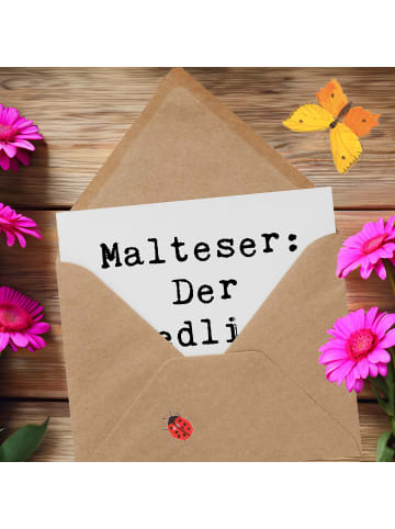 Mr. & Mrs. Panda Deluxe Karte Spruch Malteser Begleiter mit Spruch in Weiß