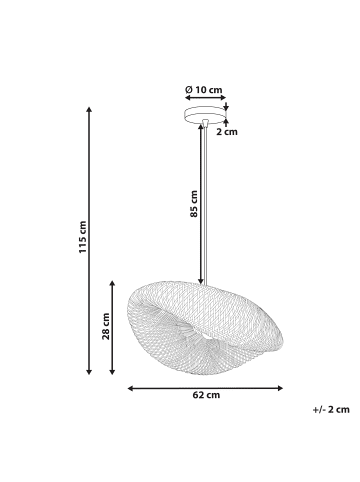 Beliani Pendelleuchten BALHA in /Braun - (W) 62 x (H) 115 x (L) 62 cm