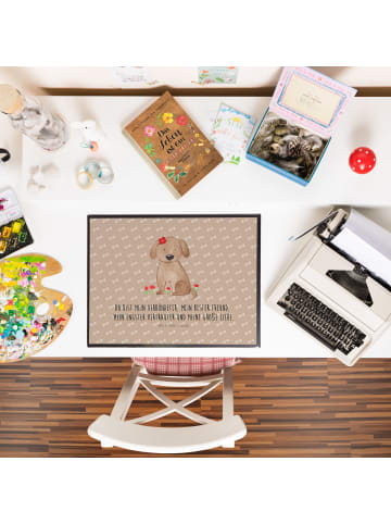 Mr. & Mrs. Panda Schreibunterlage Hund Dame mit Spruch in Hundeglück