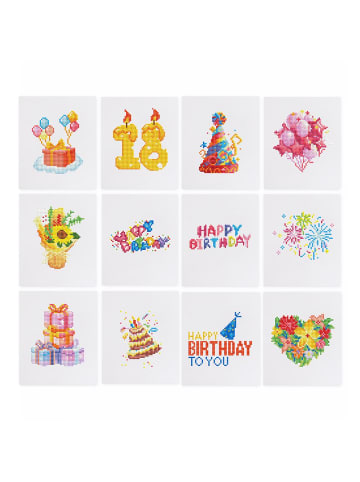 ARTNANAS  Mini Diamond Painting Mini s 12er Set-"Geburtstagsfreude"