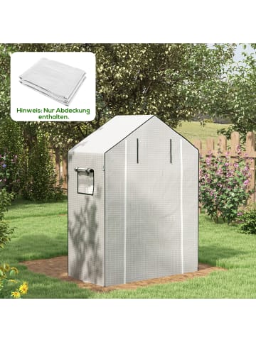 Outsunny Ersatzfolie,140L x 73B x 190H cm,Weiß