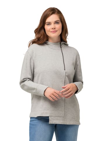 Ulla Popken Sweatshirt in grau melange