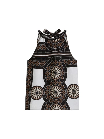 Marc O'Polo Leinen-Top flared in multi/ white cotton