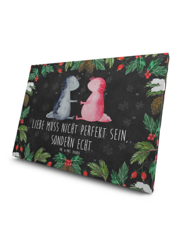 Mr. & Mrs. Panda Tee Adventskalender Axolotl Liebe mit Spruch in Kreidetafel