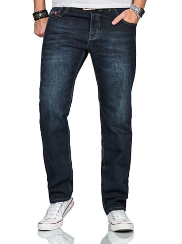 Alessandro Salvarini Jeans A. Salvarini Beppo Designer Herren Jeans Hose Basic Jeanshose Comfort Fit in Dunkelblau