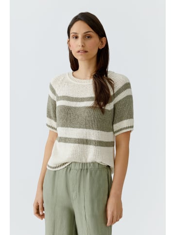 Oui Pullover in white green