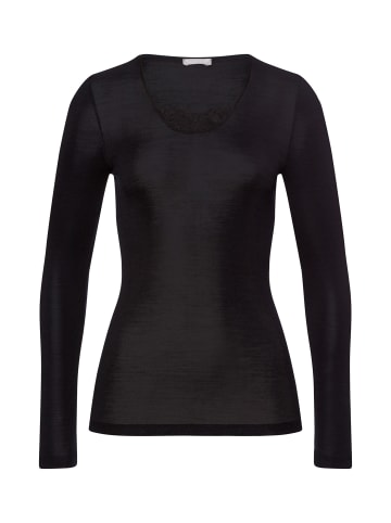 Hanro Unterhemd Woolen Silk in Black