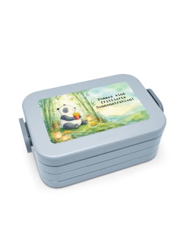 Mr. & Mrs. Panda Snackbox Panda beflügelt Pommes Design mit Spruch in Blau Pastell
