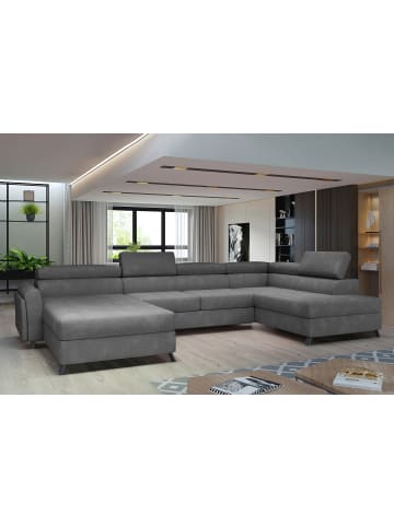 MF Design Joseppe Recamiere Rechts in Grau -  (L) 200 x (B) 360 x (H) 92 cm