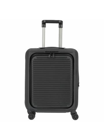 Mandarina Duck Tank Case - 4-Rollen-Trolley mit Fronttasche 55 cm in schwarz