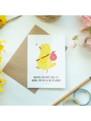 Mr. & Mrs. Panda Klappkarte Küken Wander mit Spruch in Weiß