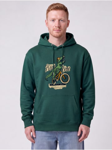 wat? Apparel Sweatshirt T-Rex Fahrrad in Glazed Green