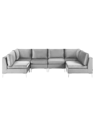 Beliani 6-tlg Modulsofa EVJA in Grau