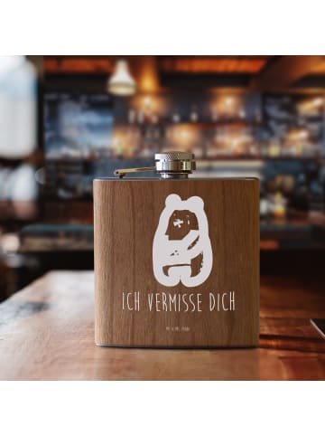 Mr. & Mrs. Panda schnapsflasche Bär Vermissen mit Spruch in Braun