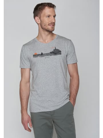 GreenBomb T-Shirt Nature Evening Glow in Heidekraut Grau