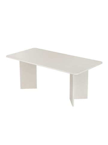 CALICOSY Esstisch LORAN in Weißes - (W) 180 x (H) 75 x (L) 90 cm