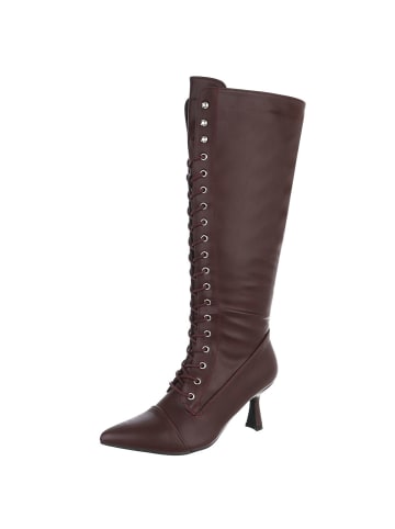 Ital-Design High Heel in Weinrot