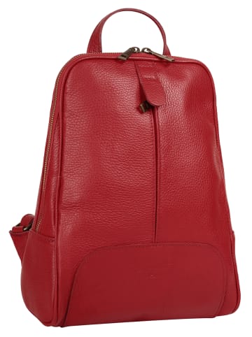 Samantha Look Rucksack echt Leder in rot
