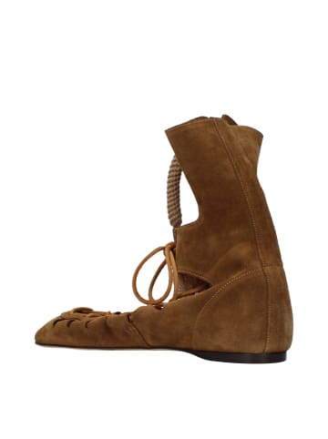Isabel Marant Braun Leder Knöchel Stiefel