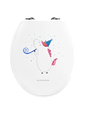 Mr. & Mrs. Panda Klobrille Einhorn Party ohne Spruch in Weiß