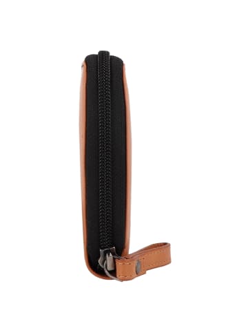 Greenburry Nappa Geldbörse RFID Schutz Leder 19.5 cm in black-tan