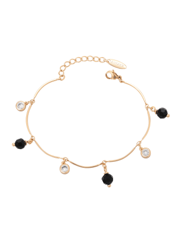 faina Women Bracelet With Beads in Rose Gold Black