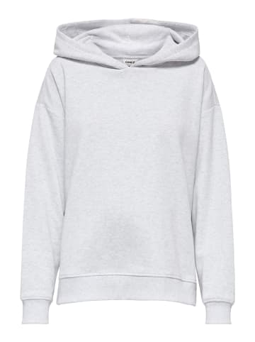 ONLY Kapuzenpullover in Light Grey Melange
