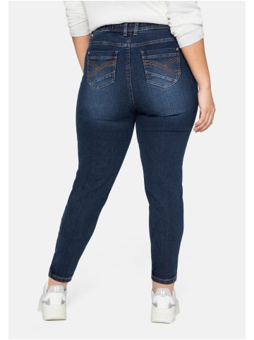 sheego Jeggings in dark blue Denim