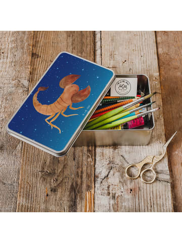 Mr. & Mrs. Panda Metallbox Sternzeichen Skorpion ohne Spruch in Sternenhimmel Blau