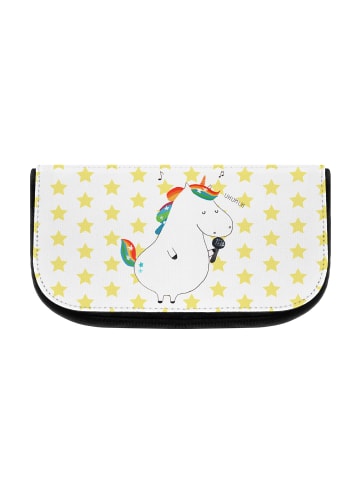 Mr. & Mrs. Panda Kosmetiktasche Einhorn Sänger ohne Spruch in Weiß