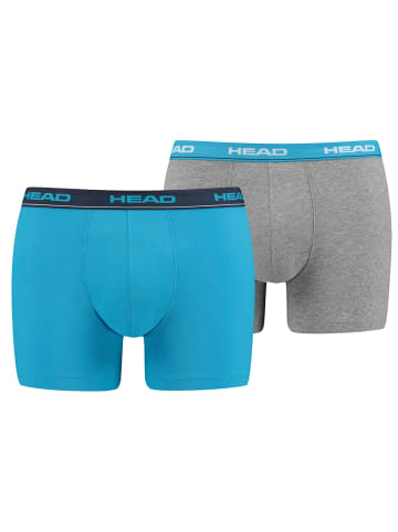 HEAD Boxershorts Basic Boxer 4P in Schwarz/Blau/Grau