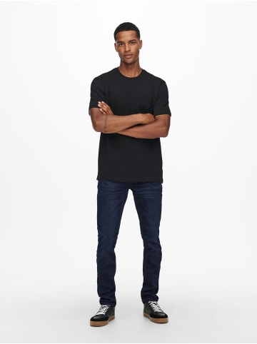 Only&Sons Slim Fit Jeans Basic Hose Denim Pants ONSLOOM Stoned Washed in Blau-2